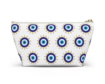 Bolsa de maquillaje de mal de ojo, bolsa de lápiz de mal de ojo, bolsa de accesorios de mal de ojo