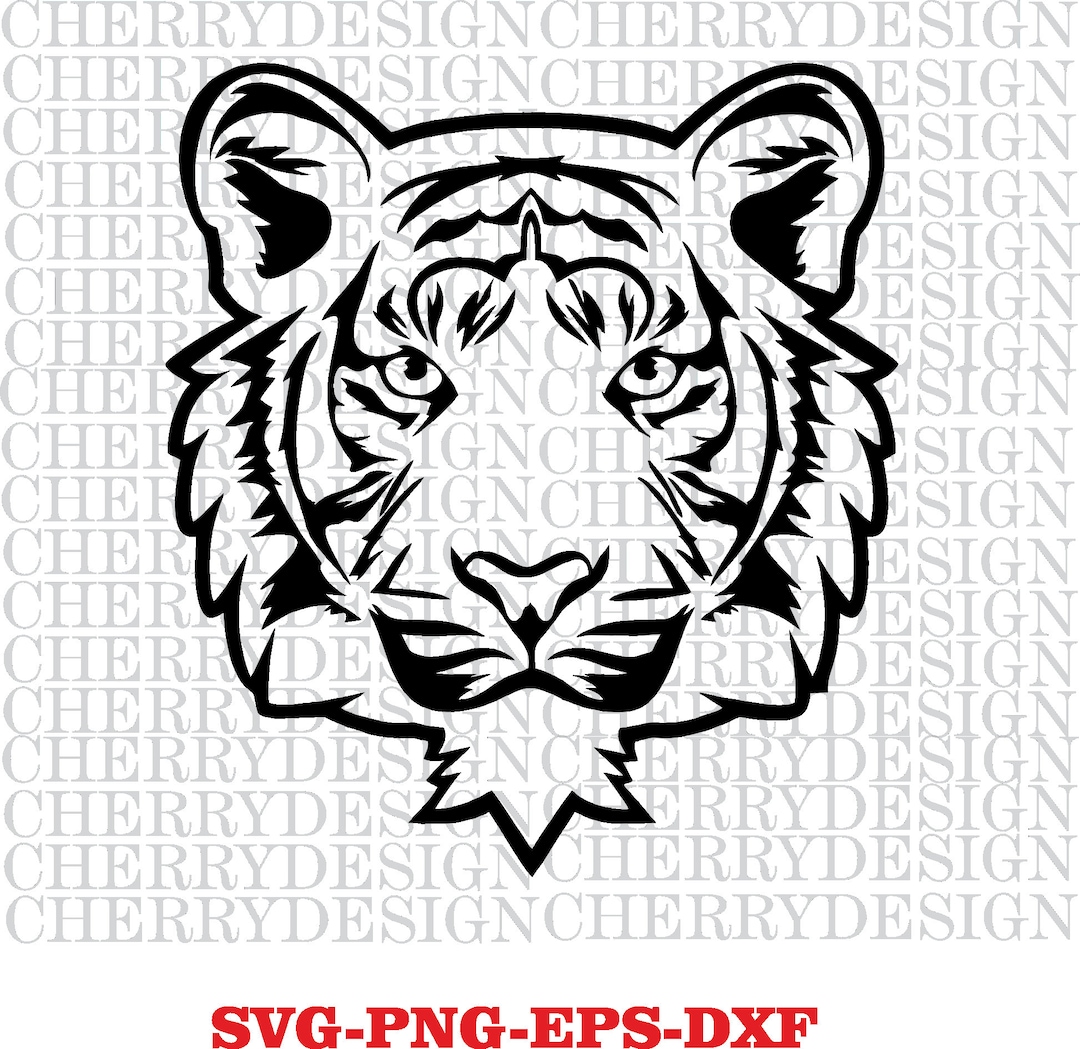 Tiger Head Svg Tigers Head SVG Tiger SVG Tshirt Svg Tiger Face SVG Tiger Png Tiger Eps, Dxf for