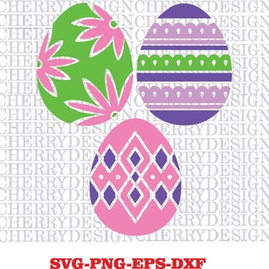 Ostereier - sofortiger digitaler Download - svg-, png-, dxf- und eps-Dateien enthalten!