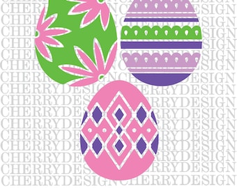 Easter Eggs - Instant Digital Download - Svg, Png, Dxf, and Eps Files ...