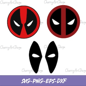 Deadpool Bundle Item, Deadpool Svg/Png/Eps/Dxf Bundle Item, Deadpool Cricut,  Clipart, Vector Cut File Logo.