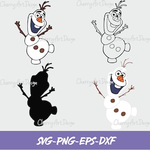 Olaf SVG, Plotterdatei, Plotterdatei, Cricut, Silhouette, Scrapbooking, Kartenherstellung, Papierhandwerk, Clipart, Vinylaufkleber, SVG, Png, Eps, Dxf