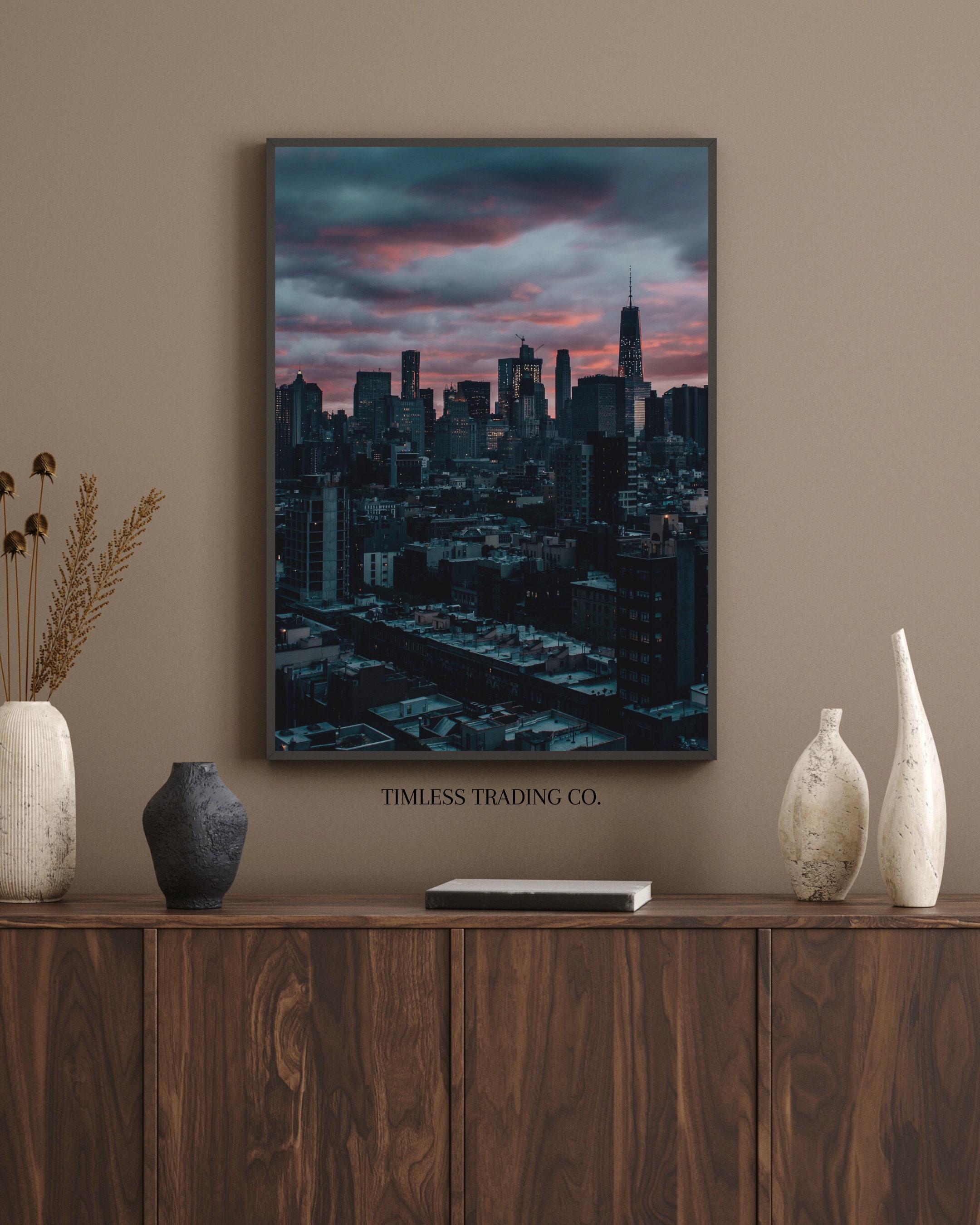 New York Skyline Wall Art | Cityscape Art Print | New York Digital ...