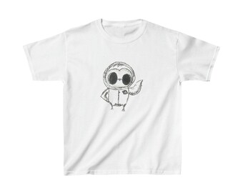 Kids Heavy Cotton Tee, First owl on the moon