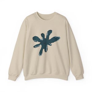 Sudadera unisex con cuello redondo Artistic Splash Heavy Blend™, moda acogedora, regalo para amantes del arte, ropa informal, diseño único