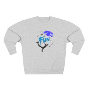 Unisex Fleece Crewneck Sweatshirt: Fun Graphic Print