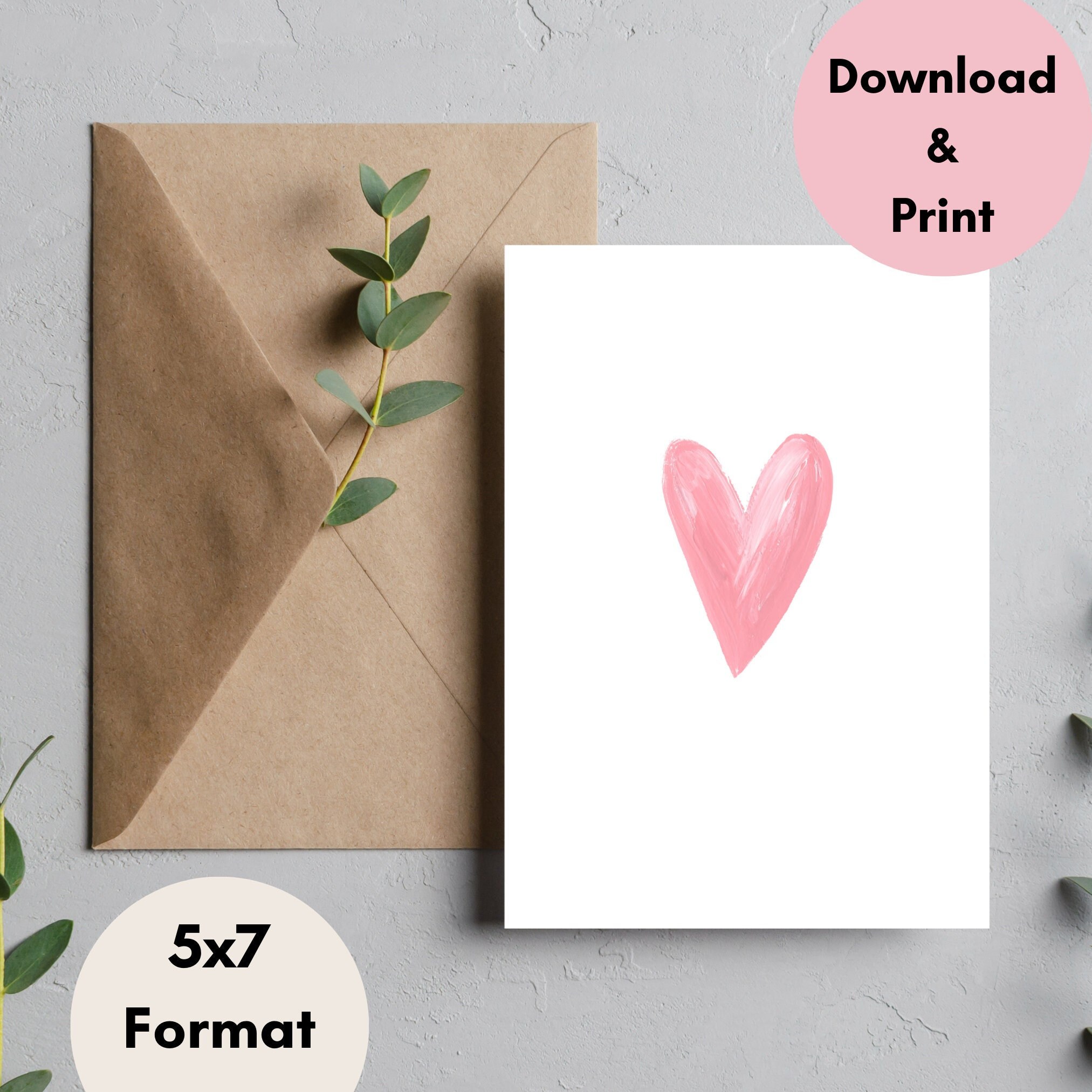 Valentine Day Card for Him Printable Saint Valentine Gift for Her ...
