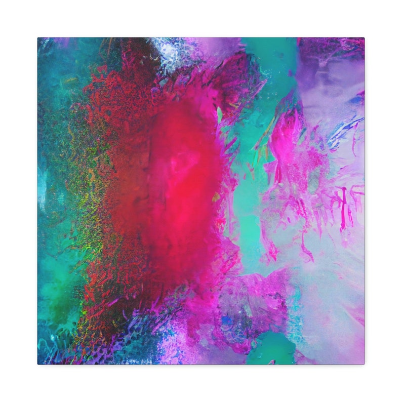 Colorful Abstract Canvas Blended Colors Printed Painting Wall Etsy