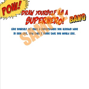 Draw Yourself as a Superhero Worksheet