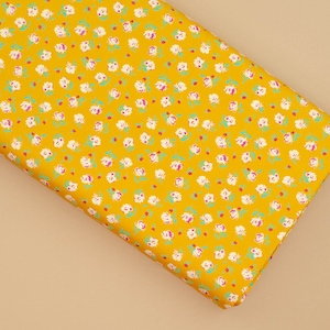 Spring Flowers on Saffron - Art Gallery - The Flower Society - TFS-99113 - 100% Cotton