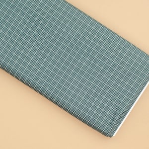 My Heritage Grid Dark Teal C9795-DKTEAL - 100% Cotton