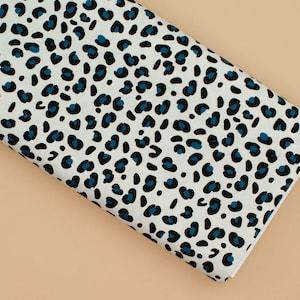 Silver Leopard Print - Spotted Leopard Teal C10843-TEAL - 100% Cotton