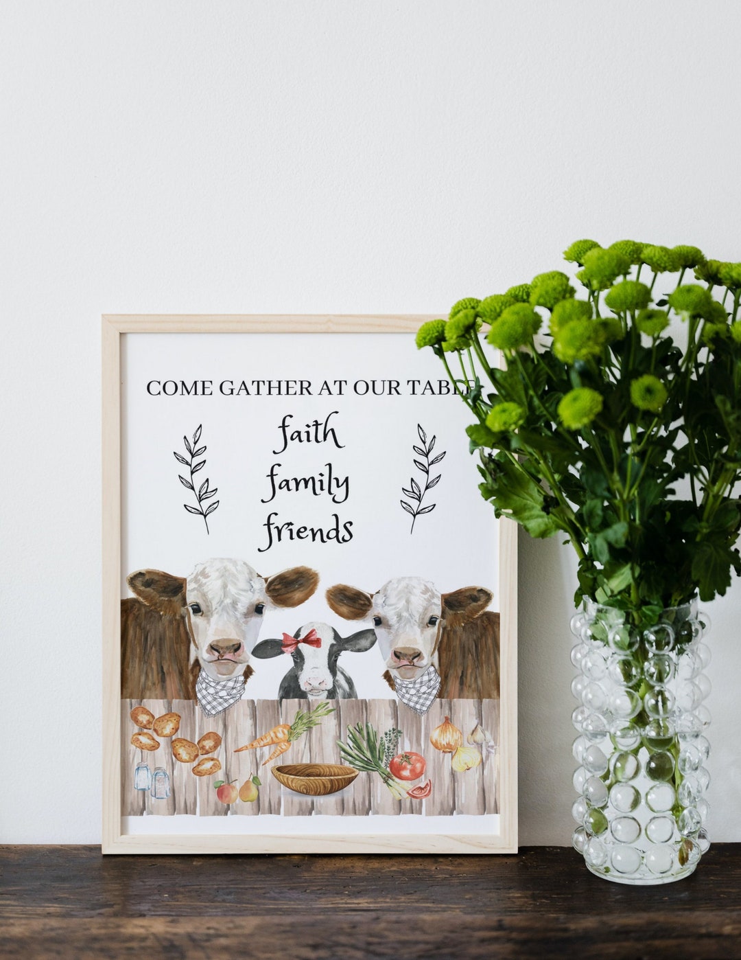 Cow Kitchen Wall Art Farm Kitchen Wall Decor Print Kitchen Print Dining Room Wall Decor Print