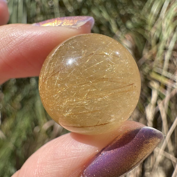 Flashy Golden/Copper Rutile Small Spheres - You Pick / Unique Gifts / Reiki Healing