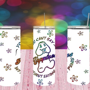 Can&#39;t say Happiness 20 oz tumbler design