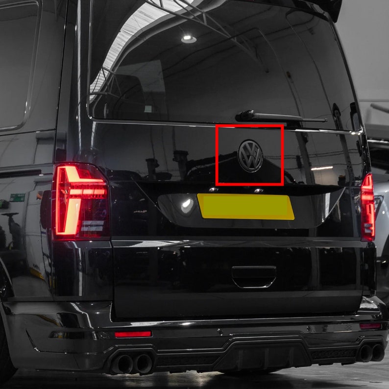 VW T6 T5 Rear Badge Gloss Black Emblem 130MM Transporter Etsy