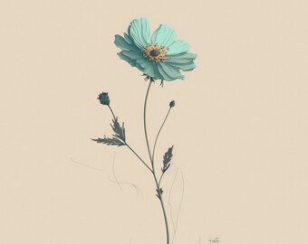 Flores minimalistas - Etsy México Flores minimalistas - Etsy México