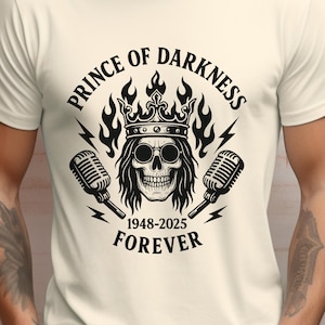 Prince Of Darkness Ozzy Osbourne RIP PNG, Mama I&#39;m Coming Home, Tributo in memoria, Black Sabbath, Musica metal, Goth Rock Dtf Dtg Sublimation