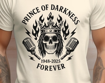 Príncipe de las Tinieblas Ozzy Osbourne (D.E.P.) PNG, Mamá, vuelvo a casa, Homenaje conmemorativo, Black Sabbath, Música metal, Rock gótico (DTF, DTG, Sublimación)