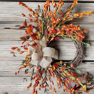 Orange Floral wreath