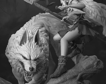 Mononoke ,STL File,  3D Digital Printing STL File for 3D Printers , Movie Characters , Games, Figures , Diorama 3D