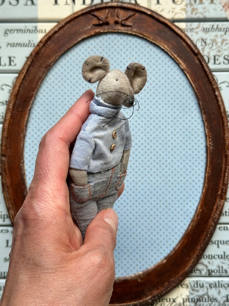 Artdoll Mouse,country Mouse Doll,poseable Animal Doll,posable Art Doll ...