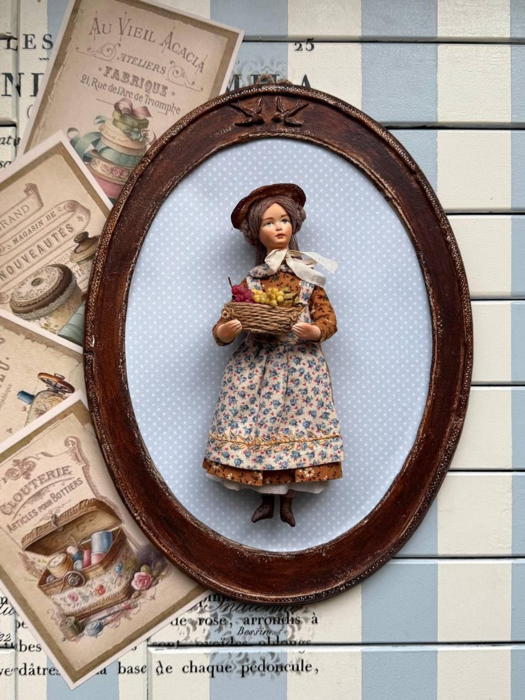 Handmade Art Doll,decorative Figurine in Embroidery Dress,beautiful ...