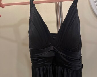 Black Satin Gown Medium