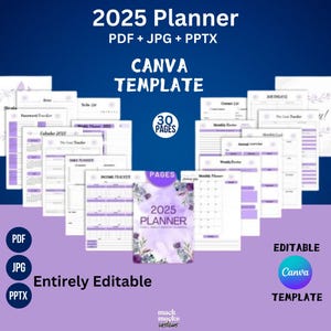 Bearbeitbarer CANVA 2025-Quarterplaner, KDP-Innenraum, A5 6x9 Zoll, Planervorlage 130 Seiten, bedruckbar, Low-Content KDP, 12-Wochenplaner