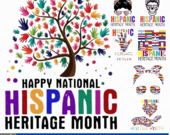 Hispanic Heritage Month Flag Flowers, Mes de la Herencia Hispana, Door Decor, Bulletin Board, Craft Project, Spanish Flags PDF Download