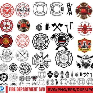 Scarica Fire Dept Svg, Vigile del fuoco Svg, Pompiere Svg, Vigile del fuoco Svg, Croce di Malta Svg, Fire Dept Cricut Silhouette SC2274