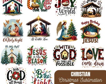 Christian Christmas Printable File, Christian Png, Christmas Bundle, Religious Png, Christmas Season, Jesus Nativity, Commercial Use