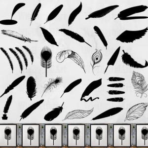 Plumas de ala de arrendajo, color natural: azul rayado - pluma de arrendajo azul, atado de moscas, pendientes