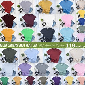 Bella Canvas 3001 Bundle Mockup, Bundle Bella Canvas 3001, Bella Canvas 3001 T-Shirt Mockup, Unisex Tee Mockup, Tee Mockup, Digital Mockup