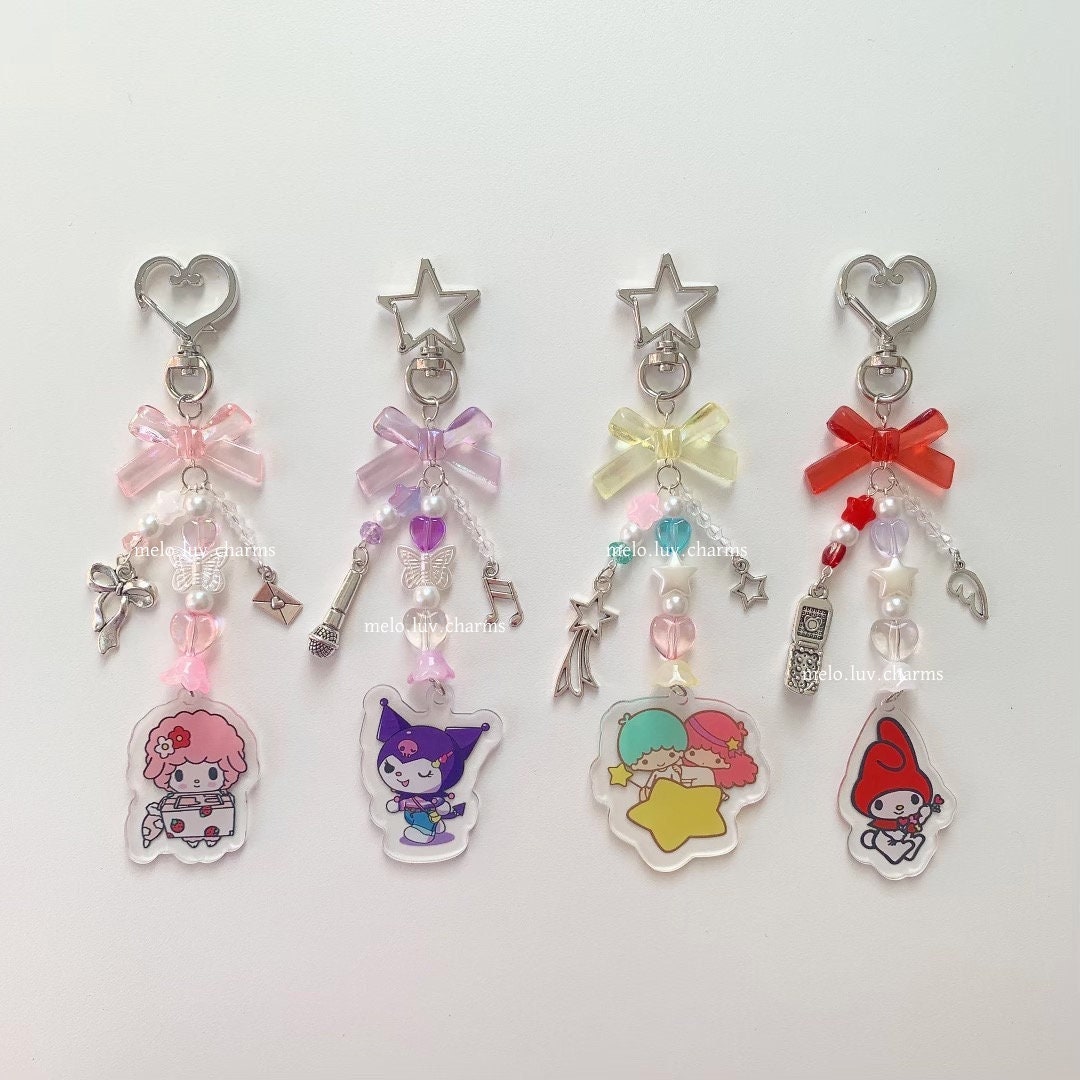 Mignon Dessin animé Sanrio Kuromi Mymelody Pendentif Porte-clés