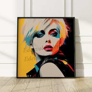 Framed Pop Art Poster: Vibrant Woman, Retro Home Decor