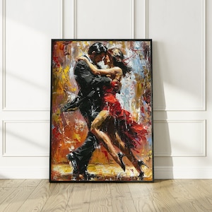 INCORNICIATO / Poster da parete ispirato a PINO ~ Eleganti ballerini di tango / Collezione di decorazioni per la casa senza tempo / Arazzi / Spese di spedizione incluse