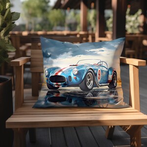 MODERNE KUNST || Kissen Außen Klassisches Muskelauto Retro Individuelle Innendekoration Wohnkultur Einweihungsgeschenk Maßgeschneidertes Geschenk für Papa Hochzeitsgeschenk