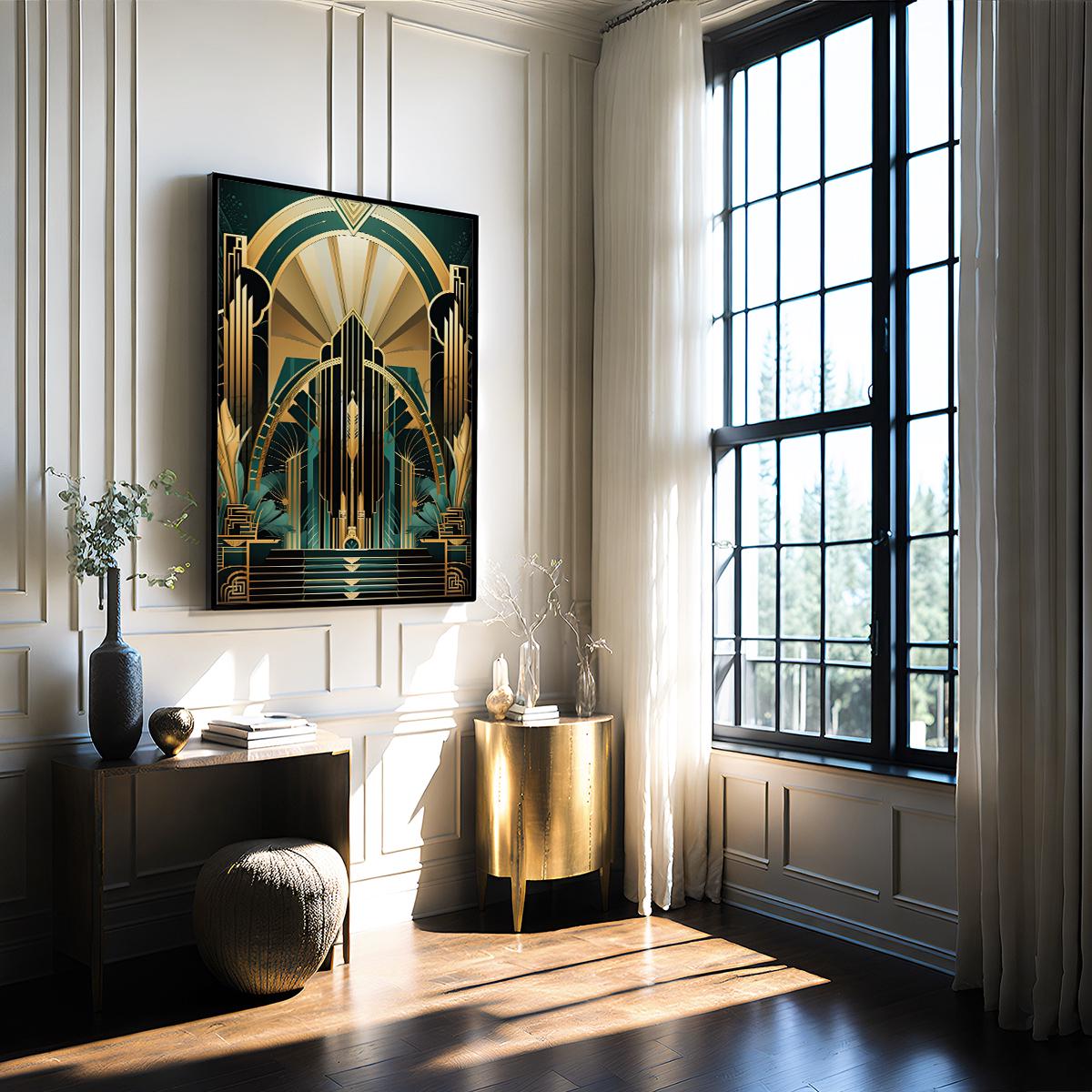 Framed | ART DECO Speakeasy Roaring Twenties Jazz Age Modern