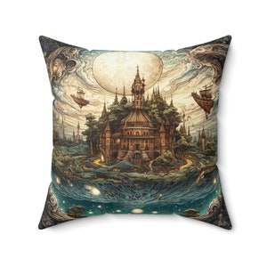 INDOOR Pillow | Fantasy Art, Square Cushion, Perfect Addition To Your Home Decor, Custom Gift, Housewarming Gift, Father&#39;s Day Gift #D0012