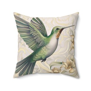 WILLIAM MORRIS Inspired Indoor Pillow || Hummingbird Home Decor Accent Pillows Living Room Cushions Decorative Pillows Housewarming Gift