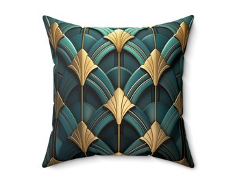 ART DECO Indoor Pillow || Opulent Elegant Home Decor Decorative Throw Pillow Bespoke Housewarming Gift Luxurious Modern Vintage Decor