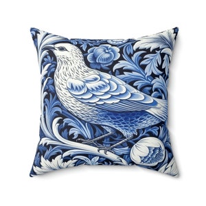 WILLIAM MORRIS INSPIRED | Indoor Pillow Floral Bird Home Living Room Decor, Cushion, Housewarming Gift, Interior Design, Custom Gift For Her