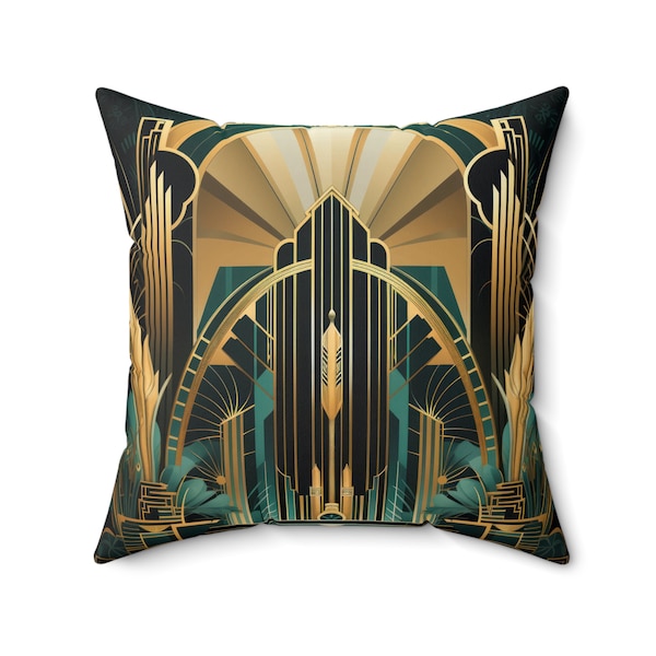 ART DECO Indoor Pillow || Charming Bespoke Throw Pillow Vintage Retro Home Decor Housewarming Gift Boho Modern Vintage Accent Pillows