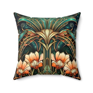 ART DECO Indoor Pillow || Opulent Elegant Home Decor Decorative Throw Pillow Bespoke Housewarming Gift Luxurious Modern Vintage Decor