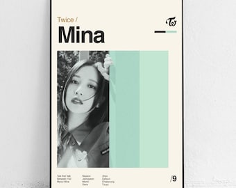 TWICE MINA Poster - Midcentury Modern ästhetisches Geschenk