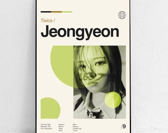 TWICE JEONGYEON Poster - Midcentury Modern ästhetisches Geschenk