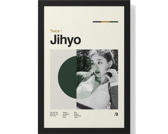 TWICE JIHYO Premium Gerahmtes Vertikales Poster Wohnkultur - Midcentury Modern Kpop