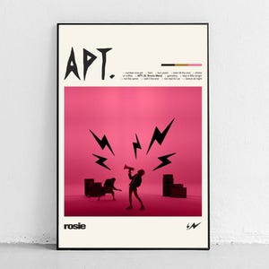 Póster "APT" de ROSÉ: arte mural moderno de mediados de siglo para fanáticos del K-Pop: idea de regalo estética