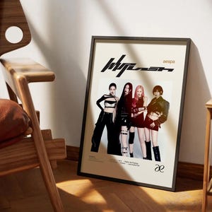 aespa Whiplash Poster - Midcentury moderne Wandkunst für K-Pop Fans - Ästhetische Geschenkidee